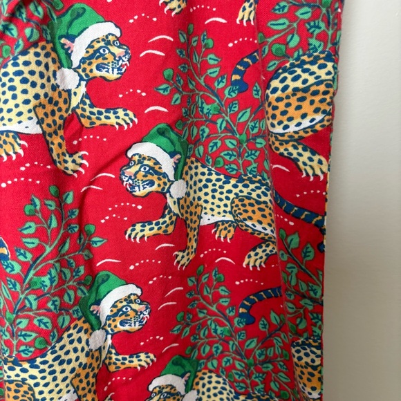 Printfresh Bagheera Holly Jolly Flannel Leopard Pants - Picture 8 of 9